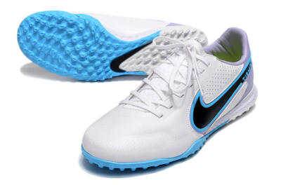 Nike React Tiempo Legend 9 Pro TF Low-Tops Football Shoes - White/Blue/Purple