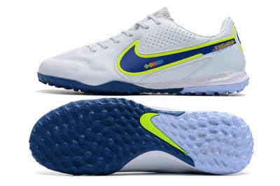 Nike React Tiempo Legend 9 Pro TF Low-Tops Football Shoes - Jade/Yellow/Blue