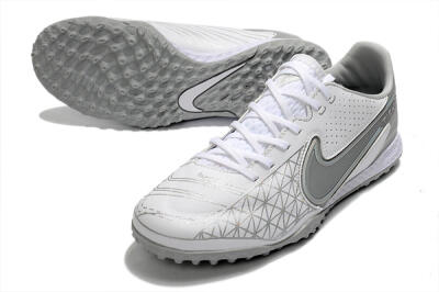 Nike React Tiempo Legend 9 Pro TF Low-Tops Football Shoes - Grey/White