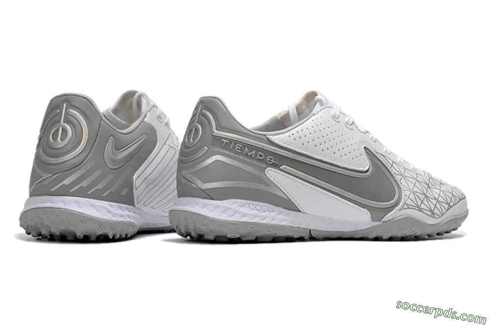 Nike React Tiempo Legend 9 Pro TF Low-Tops Football Shoes - Grey/White 6