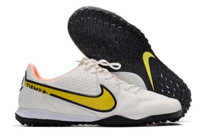 Nike React Tiempo Legend 9 Pro TF Low-Tops Football Shoes - White/Yellow/Black