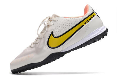 Nike React Tiempo Legend 9 Pro TF Low-Tops Football Shoes - White/Yellow/Black