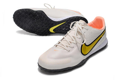 Nike React Tiempo Legend 9 Pro TF Low-Tops Football Shoes - White/Yellow/Black