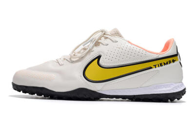 Nike React Tiempo Legend 9 Pro TF Low-Tops Football Shoes - White/Yellow/Black