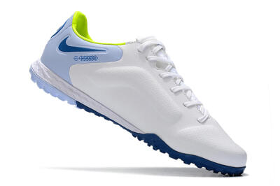 Nike React Tiempo Legend 9 Pro TF Low-Tops Football Shoes - White/Blue/Yellow