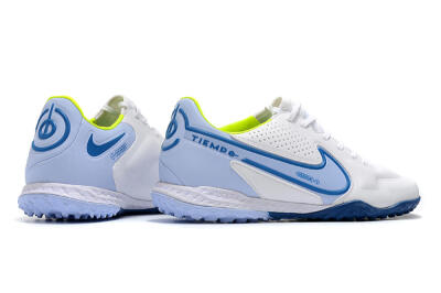 Nike React Tiempo Legend 9 Pro TF Low-Tops Football Shoes - White/Blue/Yellow