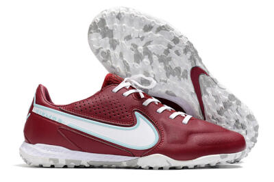 Nike React Tiempo Legend 9 Pro TF Low-Tops Football Shoes - Red/White/Jade