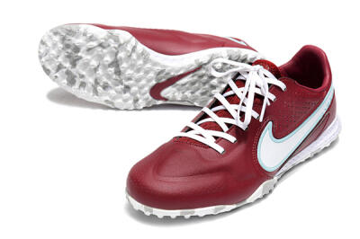Nike React Tiempo Legend 9 Pro TF Low-Tops Football Shoes - Red/White/Jade