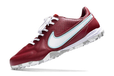 Nike React Tiempo Legend 9 Pro TF Low-Tops Football Shoes - Red/White/Jade