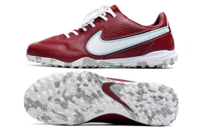 Nike React Tiempo Legend 9 Pro TF Low-Tops Football Shoes - Red/White/Jade