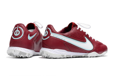 Nike React Tiempo Legend 9 Pro TF Low-Tops Football Shoes - Red/White/Jade