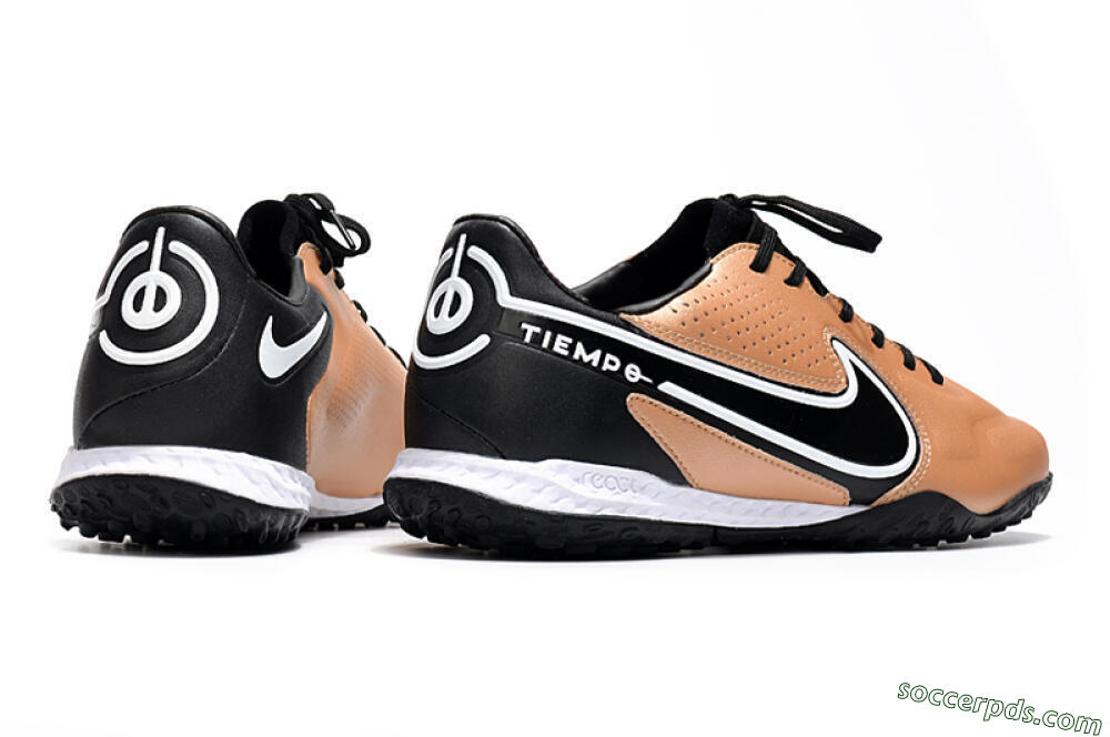 Nike React Tiempo Legend 9 Pro TF Low-Tops Football Shoes - Gold/White/Black 6