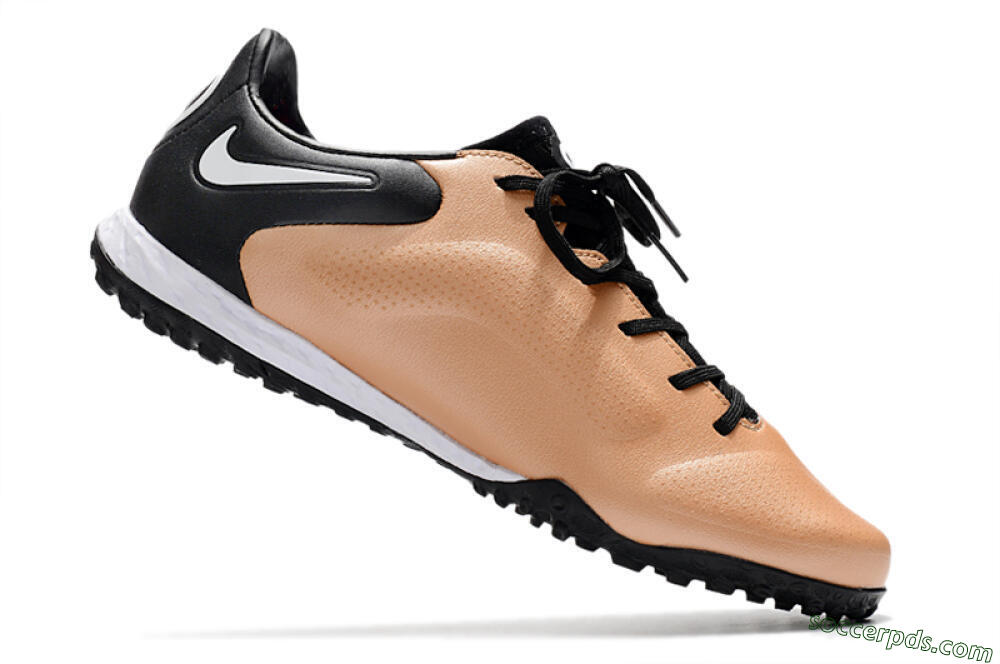 Nike React Tiempo Legend 9 Pro TF Low-Tops Football Shoes - Gold/White/Black 4