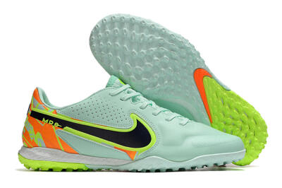 Nike React Tiempo Legend 9 Pro TF Low-Tops Football Shoes - Jade/Yellow/Orange/Black