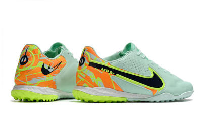Nike React Tiempo Legend 9 Pro TF Low-Tops Football Shoes - Jade/Yellow/Orange/Black