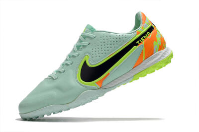 Nike React Tiempo Legend 9 Pro TF Low-Tops Football Shoes - Jade/Yellow/Orange/Black