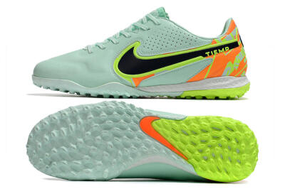 Nike React Tiempo Legend 9 Pro TF Low-Tops Football Shoes - Jade/Yellow/Orange/Black
