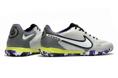 Nike React Tiempo Legend 9 Pro TF Low-Tops Football Shoes - Grey/White/Black/Yellow