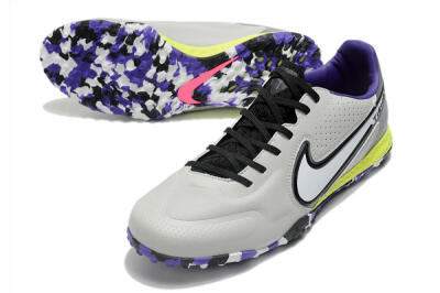 Nike React Tiempo Legend 9 Pro TF Low-Tops Football Shoes - Grey/White/Black/Yellow