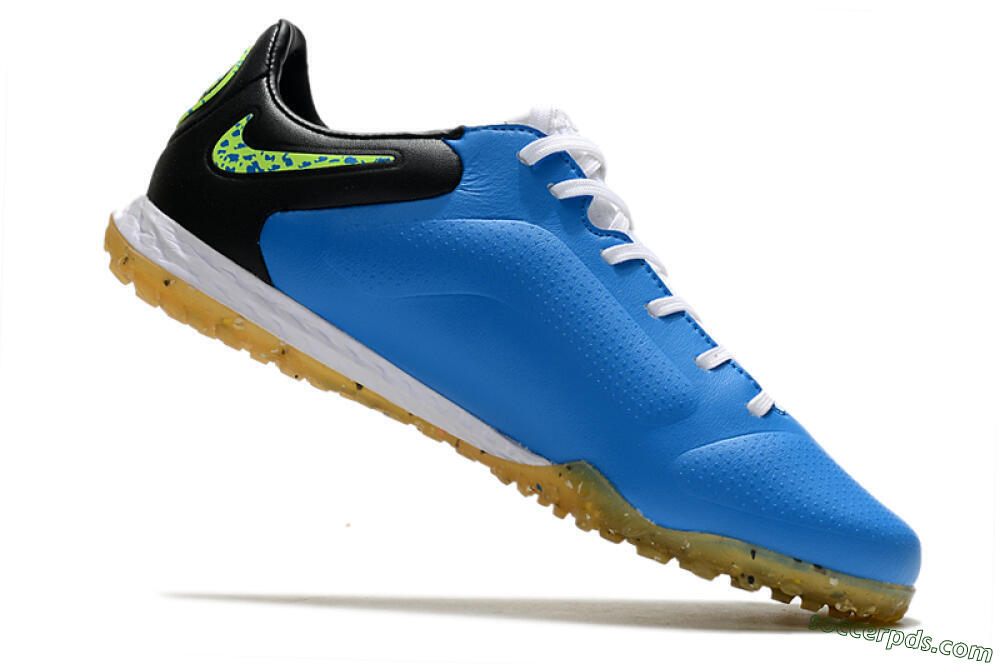 Nike React Tiempo Legend 9 Pro TF Low-Tops Football Shoes - Blue/Black/Yellow 4