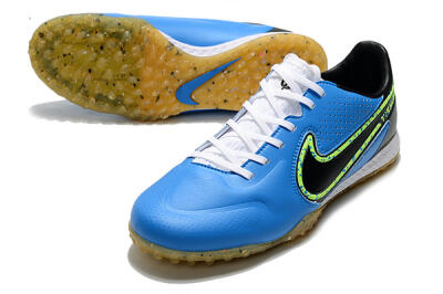Nike React Tiempo Legend 9 Pro TF Low-Tops Football Shoes - Blue/Black/Yellow