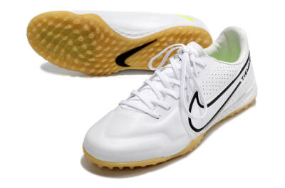 Nike React Tiempo Legend 9 Pro TF Low-Tops Football Shoes - White/Black/Brown