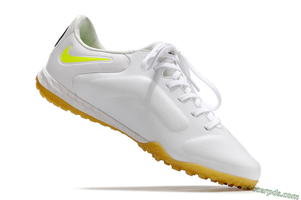 Nike React Tiempo Legend 9 Pro TF Low-Tops Football Shoes - White/Black/Brown 4