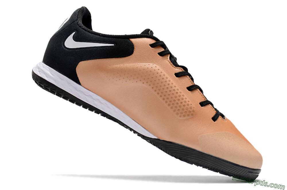 Nike React Tiempo Legend 9 Pro IC Low-Tops Football Shoes - Gold/Black/White 4