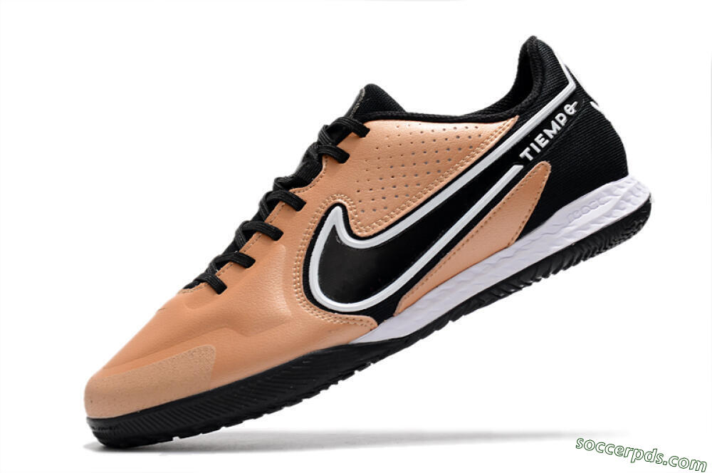 Nike React Tiempo Legend 9 Pro IC Low-Tops Football Shoes - Gold/Black/White 5
