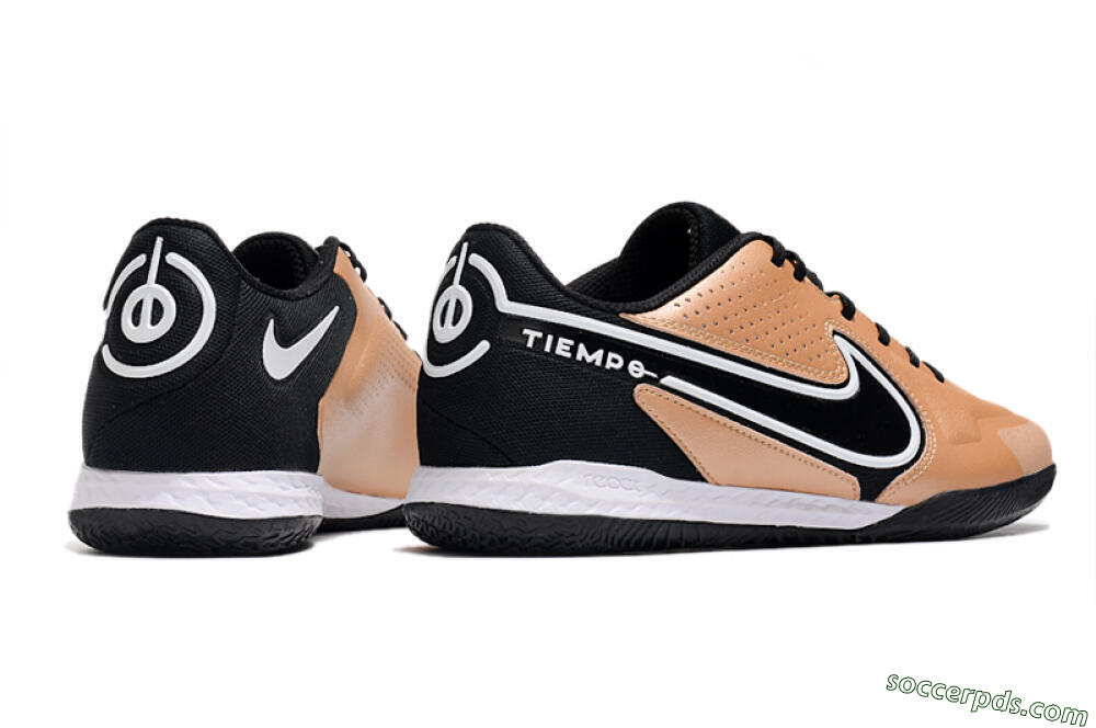 Nike React Tiempo Legend 9 Pro IC Low-Tops Football Shoes - Gold/Black/White 6