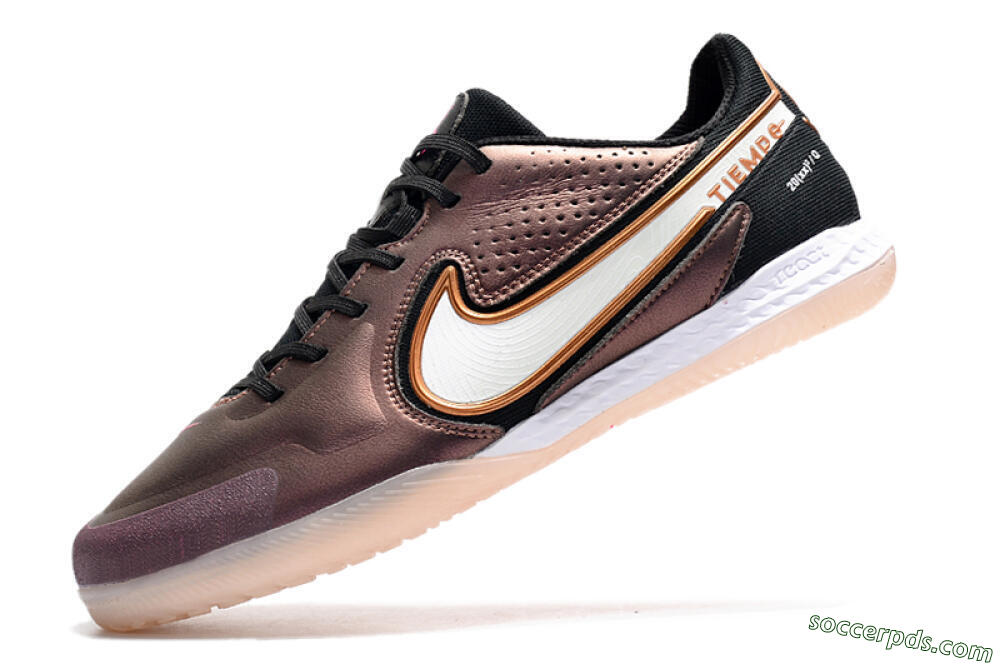 Nike React Tiempo Legend 9 Pro IC Low-Tops Football Shoes - Gold/White/Black 5