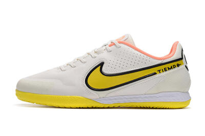 Nike React Tiempo Legend 9 Pro IC Low-Tops Football Shoes - White/Black/Yellow