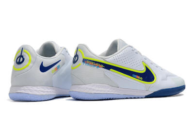 Nike React Tiempo Legend 9 Pro IC Low-Tops Football Shoes - White/Blue/Yellow