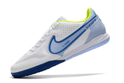 Nike React Tiempo Legend 9 Pro IC Low-Tops Football Shoes - White/Blue/Yellow