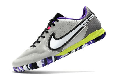 Nike React Tiempo Legend 9 Pro IC Low-Tops Football Shoes - Grey/White/Black/Yellow