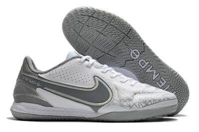 Nike React Tiempo Legend 9 Pro IC Low-Tops Football Shoes - White/Silver/Grey