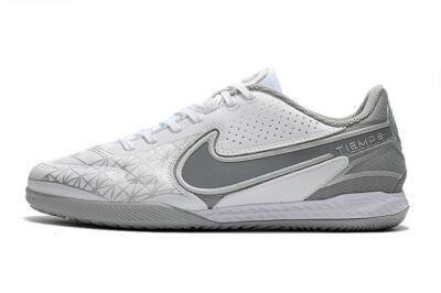 Nike React Tiempo Legend 9 Pro IC Low-Tops Football Shoes - White/Silver/Grey