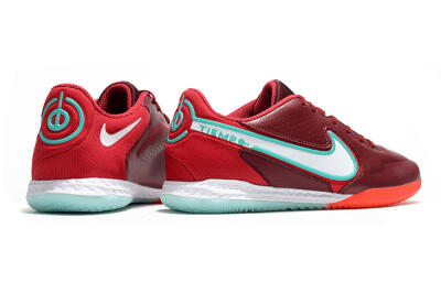 Nike React Tiempo Legend 9 Pro IC Low-Tops Football Shoes - Red/Jade/White