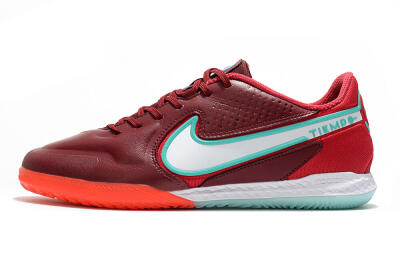 Nike React Tiempo Legend 9 Pro IC Low-Tops Football Shoes - Red/Jade/White