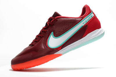 Nike React Tiempo Legend 9 Pro IC Low-Tops Football Shoes - Red/Jade/White