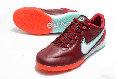 Nike React Tiempo Legend 9 Pro IC Low-Tops Football Shoes - Red/Jade/White