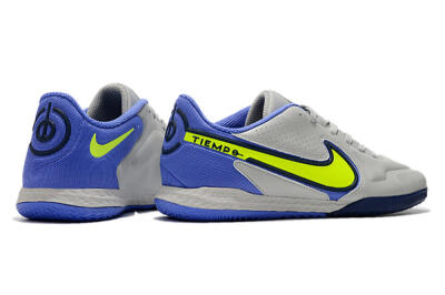 Nike React Tiempo Legend 9 Pro IC Low-Tops Football Shoes - Grey/Yellow/Blue