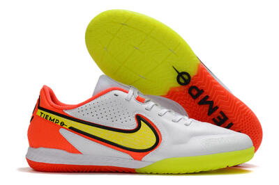 Nike React Tiempo Legend 9 Pro IC Low-Tops Football Shoes - White/Yellow/Red
