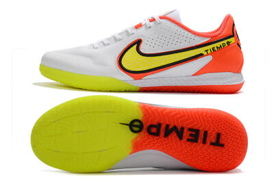 Nike React Tiempo Legend 9 Pro IC Low-Tops Football Shoes - White/Yellow/Red