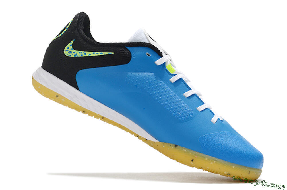 Nike React Tiempo Legend 9 Pro IC Low-Tops Football Shoes - Blue/Yellow/Black 4
