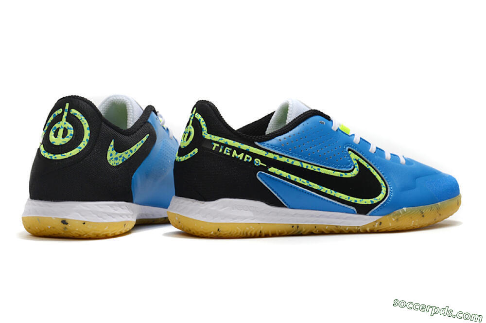 Nike React Tiempo Legend 9 Pro IC Low-Tops Football Shoes - Blue/Yellow/Black 6