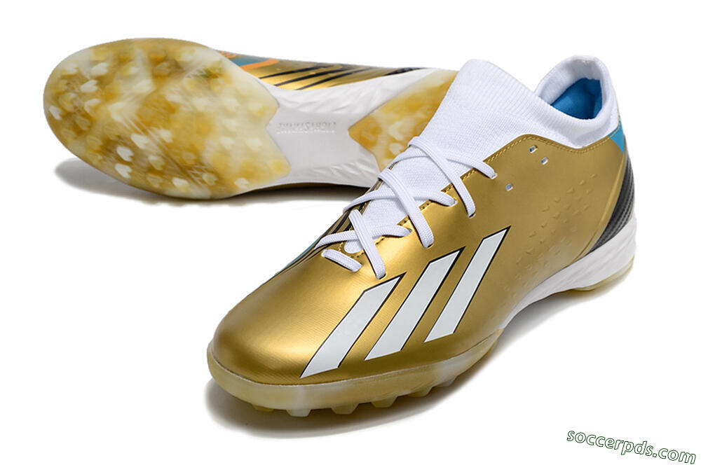 Adidas X Speedportal.3 TF Low-Tops Football Shoes - Gold/White/Black 3
