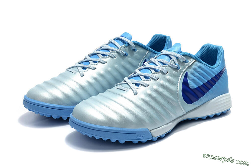 Nike Tiempox Ligera IV TF Low-Tops Football Shoes - Jade/Blue 5