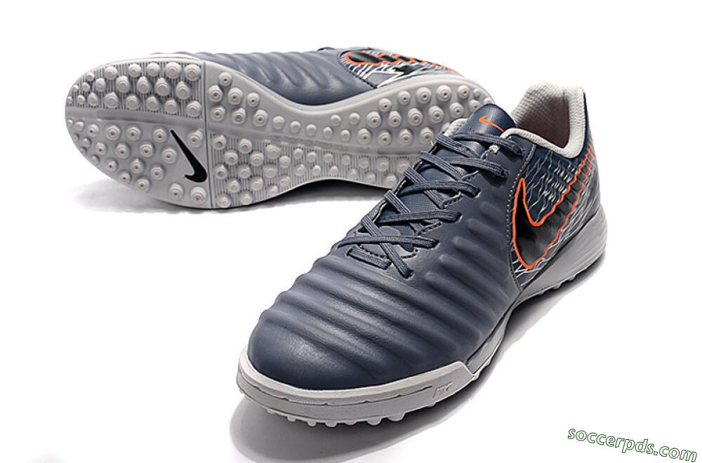Nike Tiempox Ligera IV TF Low-Tops Football Shoes - Grey/Red/Black 3