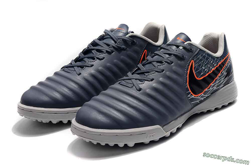 Nike Tiempox Ligera IV TF Low-Tops Football Shoes - Grey/Red/Black 5